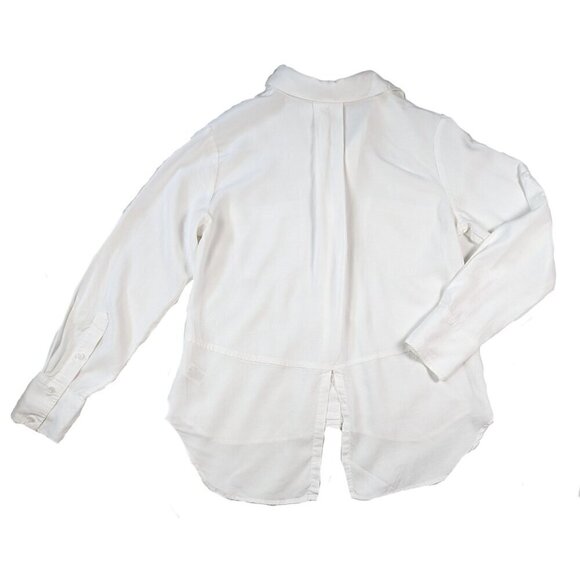 Cloth & Stone Split Back Long Sleeve White Shirt Size Small - Picture 2 of 5